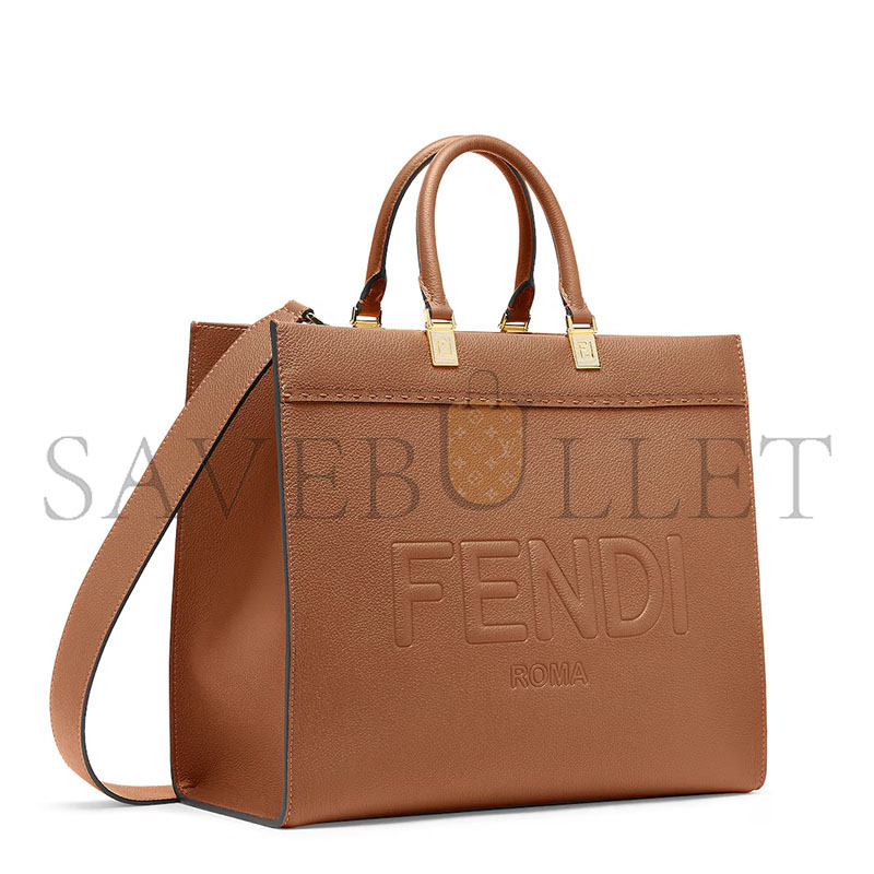 FENDI SUNSHINE MEDIUM LEATHER BROWN 8BH386AQF5F1NX9 (35*31*17cm)